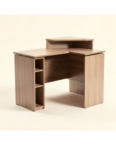 L-Shape Desk With Hutch (synthetic illustration; no displayed measurements)