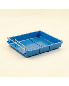 Hill Dell Empty Under-Desk Cable Tray - Blue (synthetic illustration; no displayed measurements)