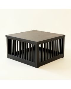 Flint Crossing Empty Furniture-Style Pet Crate - Black (synthetic illustration; no displayed measurements)