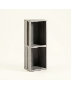 Ash Bluff Narrow Cubby Tower - Gray (synthetic illustration; no displayed measurements)