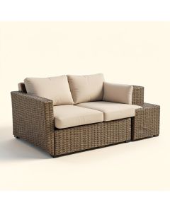Burdgick Patio Sofa With Cushions (synthetic illustration; no displayed measurements)