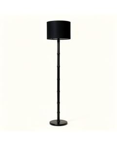 Summit Brook Floor Lamp With A Plain Fabric Shade - Black (synthetic illustration; no displayed measurements)