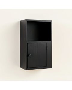 Reed Bend Wall-Mounted Entry Cabinet - Black (synthetic illustration; no displayed measurements)