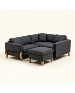 Convertible Sectional Sofa Couch , L-Shaped Couch With Modern Linen Fabric For Small Space Dark Grey (synthetic illustration; no displayed measurements)
