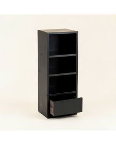 Rowan Bluff Narrow Cubby Tower - Black (synthetic illustration; no displayed measurements)