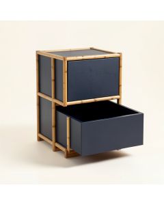 Moss Brook Freestanding Pull-Out Hamper Cabinet - Navy (synthetic illustration; no displayed measurements)