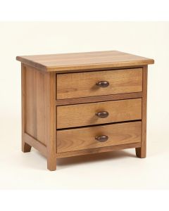Zolia Solid Wood 3 Drawer End Table (synthetic illustration; no displayed measurements)