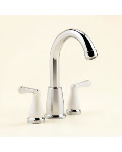 High Arch Kitchen Faucet With Vista Ada Handles In White (synthetic illustration; no displayed measurements)