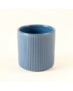 Clay Crest Empty Candle Holder - Blue (synthetic illustration; no displayed measurements)