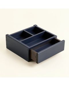 Hill Bridge Empty Coffee-Station Organizer - Navy (synthetic illustration; no displayed measurements)