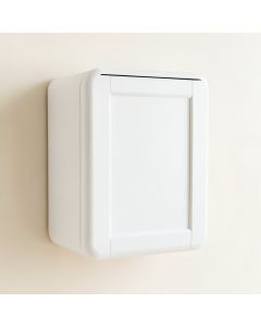 Dawn Crest Wall-Mounted Laundry Cabinet - White (synthetic illustration; no displayed measurements)