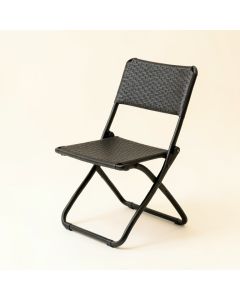 Stone Bend Folding Outdoor Chair - Black (synthetic illustration; no displayed measurements)