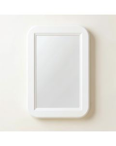 Linden Crest Framed Wall Mirror - White (synthetic illustration; no displayed measurements)