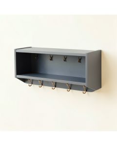 Pine Edge Wall-Mounted Entryway Organizer Shelf - Gray (synthetic illustration; no displayed measurements)
