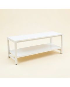 Ash Branch Narrow Outdoor Storage Bench - White (synthetic illustration; no displayed measurements)