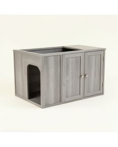 Harbor Branch Empty Furniture-Style Litter Enclosure - Gray (synthetic illustration; no displayed measurements)