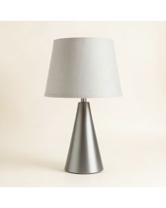 River Brook Table Lamp With A Plain Fabric Shade - Gray (synthetic illustration; no displayed measurements)