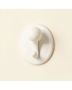 Meadow Bridge Wall-Mounted Robe Hook - White (synthetic illustration; no displayed measurements)