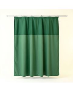 Oak Bluff Shower Curtain Hanging Flat From A Plain Rod - Green (synthetic illustration; no displayed measurements)