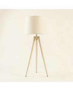 Slate Canyon Floor Lamp With A Plain Fabric Shade - Cream (synthetic illustration; no displayed measurements)