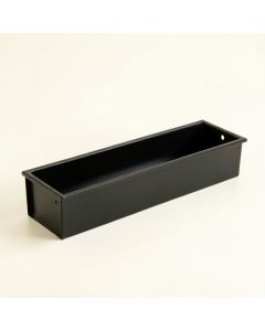 Spruce Crossing Empty Railing Planter With Integral Brackets - Black (synthetic illustration; no displayed measurements)