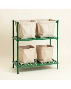 Dune Dale Laundry Sorting Station With Plain Removable Bags - Green (synthetic illustration; no displayed measurements)