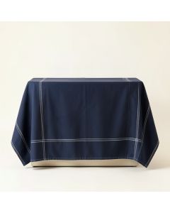 Spruce Dell Flat Bed Sheet - Navy (synthetic illustration; no displayed measurements)