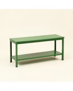 Cedar Arc Narrow Outdoor Storage Bench (synthetic illustration; no displayed measurements)