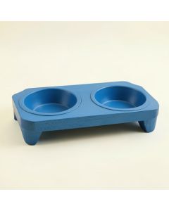 Brook Field Pet Feeding Stand With Two Plain Empty Bowls - Blue (synthetic illustration; no displayed measurements)