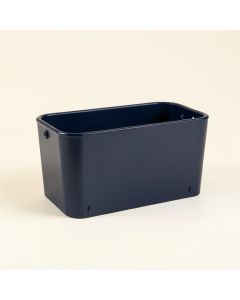 Cedar Crossing Empty Railing Planter With Integral Brackets - Navy (synthetic illustration; no displayed measurements)
