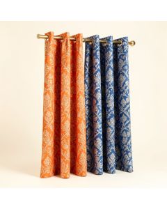 Cockerham Damask Room Darkening Thermal Grommet Single Curtain Panel (synthetic illustration; no displayed measurements)