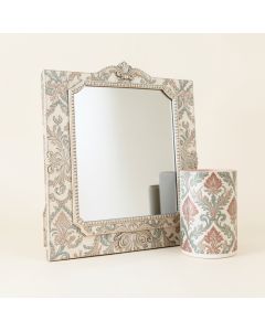 Mirror Damask 6 Piece Bathroom Accessory Set (synthetic illustration; no displayed measurements)