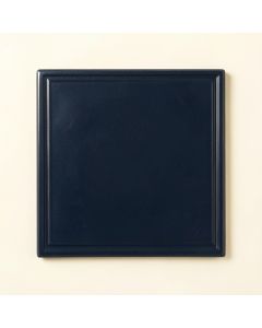Reed Branch Uninstalled Square Decorative Tile - Navy (synthetic illustration; no displayed measurements)
