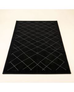 Slate Bend Rectangular Area Rug - Black (synthetic illustration; no displayed measurements)