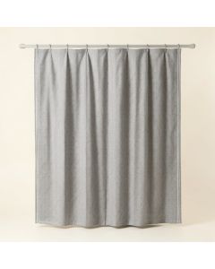 Flint Canyon Shower Curtain Hanging Flat From A Plain Rod - Gray (synthetic illustration; no displayed measurements)