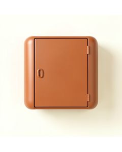 Linden Bluff Wall-Mounted Laundry Cabinet - Terracotta (synthetic illustration; no displayed measurements)