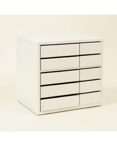 Spruce Crossing Small-Parts Storage Drawer Cabinet - White (synthetic illustration; no displayed measurements)