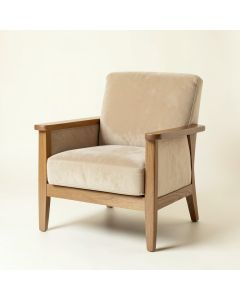 Lake Bend Upholstered Armchair - Beige (synthetic illustration; no displayed measurements)