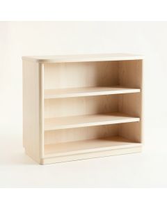 Reed Arc Low Bookcase - Ivory (synthetic illustration; no displayed measurements)