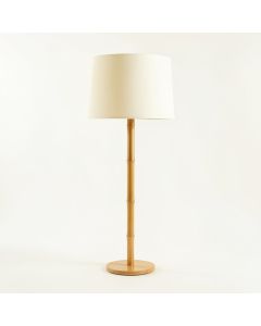 Aspen Canyon Floor Lamp With A Plain Fabric Shade - Cream (synthetic illustration; no displayed measurements)