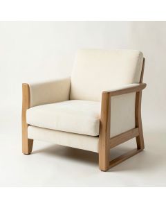 Harbor Bridge Upholstered Armchair - Ivory (synthetic illustration; no displayed measurements)