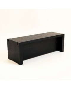 Field Arc Narrow Outdoor Storage Bench (synthetic illustration; no displayed measurements)