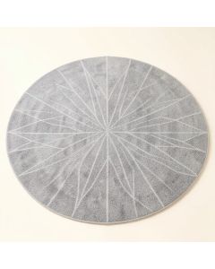 Lake Bridge Round Area Rug - Gray (synthetic illustration; no displayed measurements)