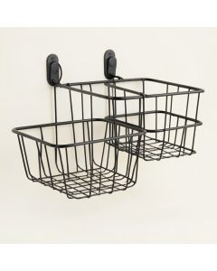 Hanging Fruit And Storage Organizer Wall 3 Piece Metal Basket Set (synthetic illustration; no displayed measurements)