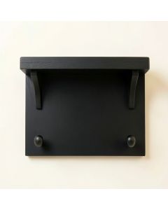 Ridge Edge Wall-Mounted Entryway Organizer Shelf - Black (synthetic illustration; no displayed measurements)