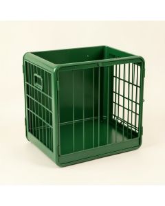 Pine Arc Empty Furniture-Style Pet Crate (synthetic illustration; no displayed measurements)
