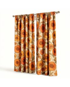 Ambesonne Vintage 2 Panel Curtain Set (synthetic illustration; no displayed measurements)