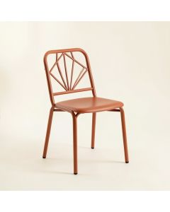Wren Edge Dining Chair - Terracotta (synthetic illustration; no displayed measurements)