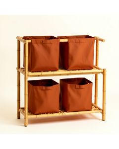 Glen Brook Laundry Sorting Station With Plain Removable Bags - Terracotta (synthetic illustration; no displayed measurements)