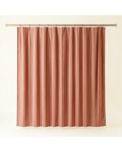 Slate Branch Shower Curtain Hanging Flat From A Plain Rod - Terracotta (synthetic illustration; no displayed measurements)